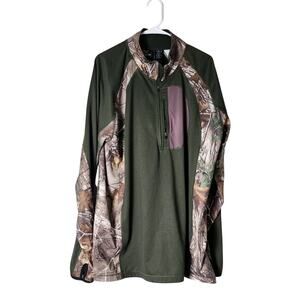 Bushmaster Hunting Shirt Men's XL Thermal Knit 1/4 Zip Camouflage Long Sleeve